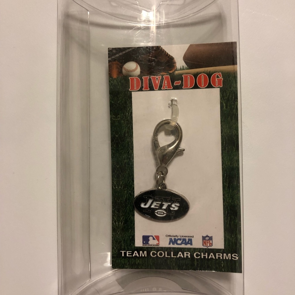 New York Jets NFL Logo Dog Collar Charm
